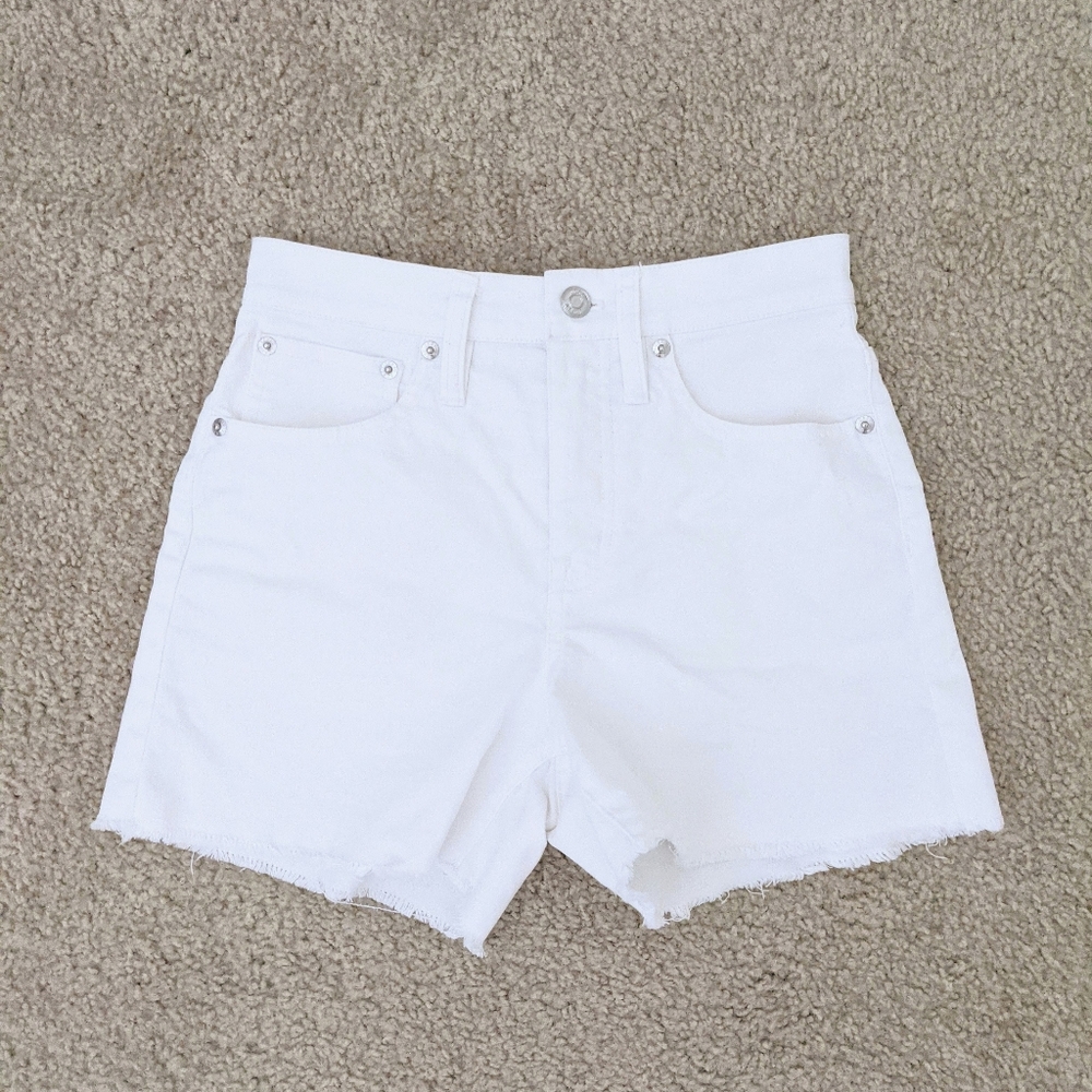 J. Crew Distressed High Rise Denim Cutoff Shorts